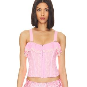 WE ARE HAH Seams Like A Princess Corset in Rose Quartz